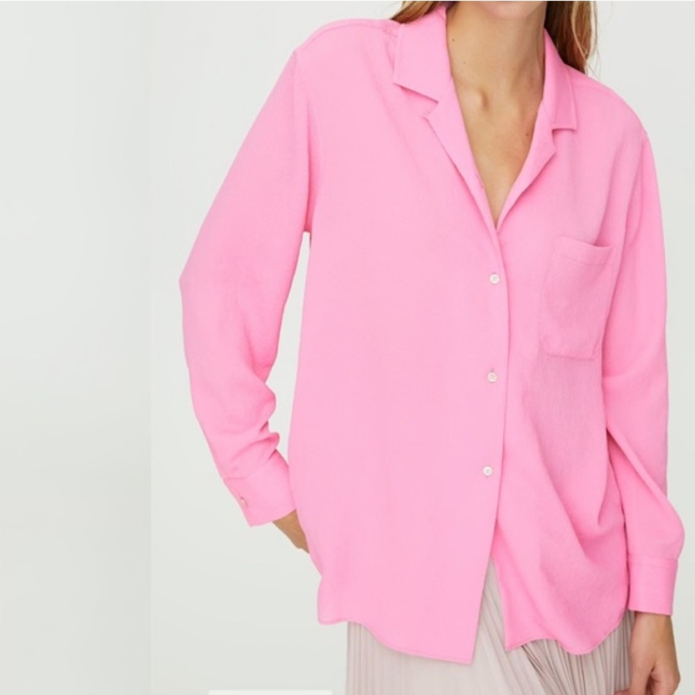 Wilfred Relaxed Pink Button Down Blouse